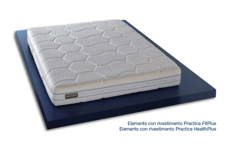 Elements con rivestimento FitPlus e HealthPlus - Materasso ergonomico in Bultex e Memory
